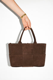 Shop Senso Denver Walnut Calf Suede Leather Tote Handbag - Senso
