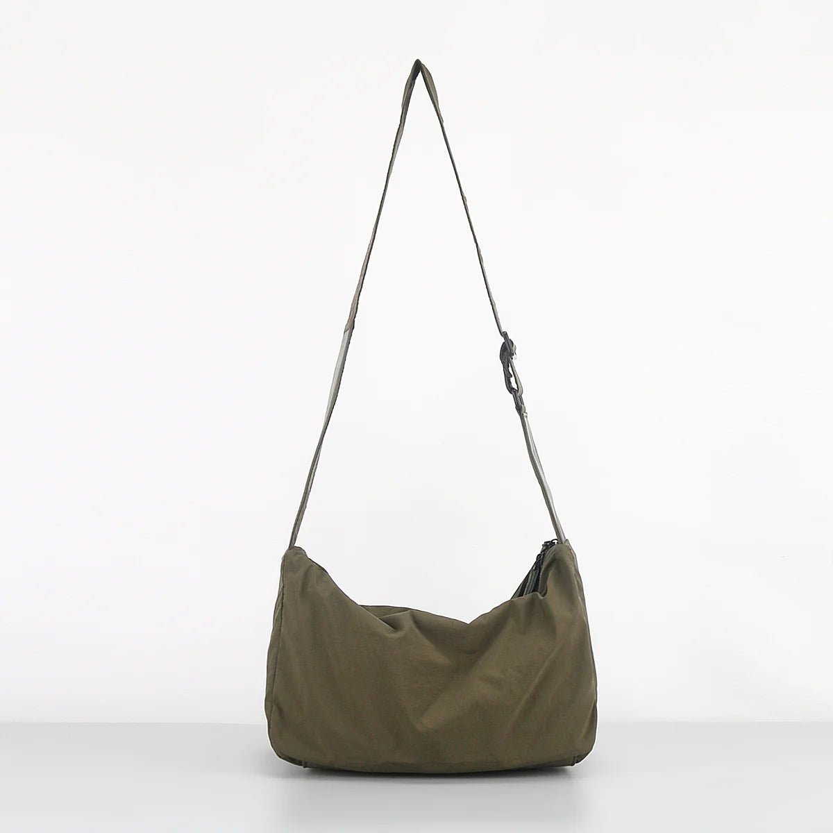 Shop Seoul Crossbody Leather/Nylon Mix Bag | Olive / Black / Grey - Outfox