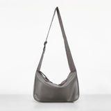 Outfox Seoul Crossbody Leather/Nylon Mix Bag – Olive/Black/Grey