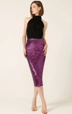 Shop Sequin Stretch Skirt - Sacha Drake