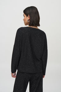 Shop Sequined Sweater Knit Style 244921 | Black - Joseph Ribkoff