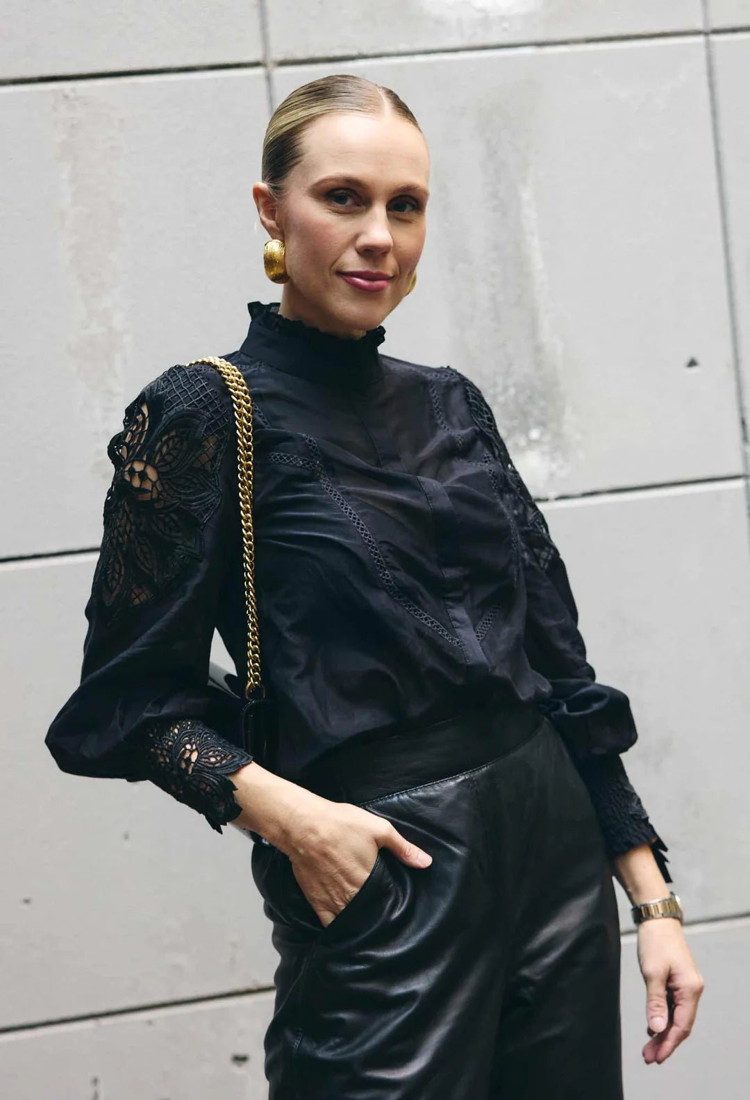 Shop Sevilla Cotton Silk Shirt in Onyx - OnceWas