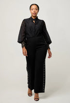 Shop Sevilla Cotton Silk Shirt in Onyx - OnceWas