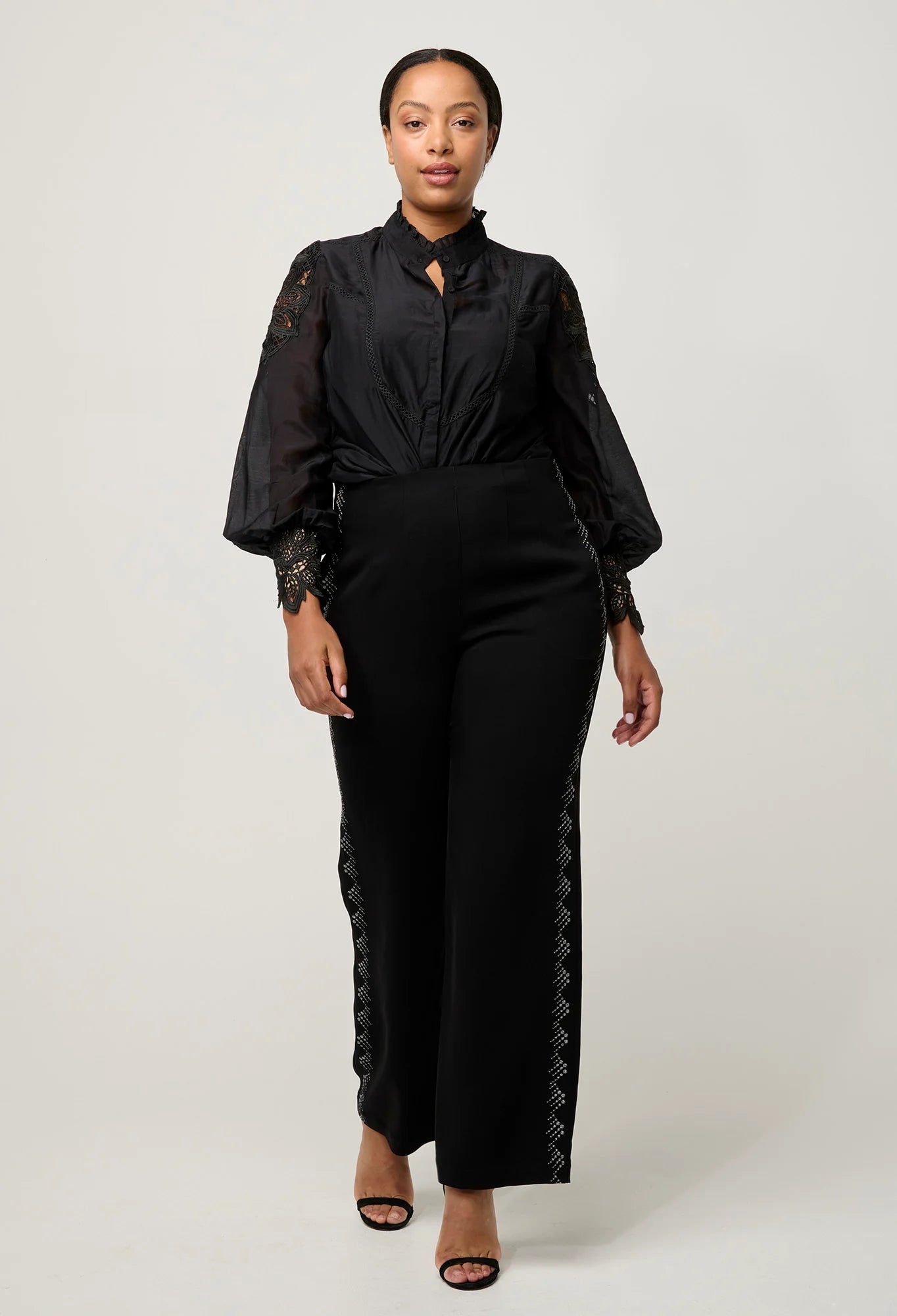 Shop Sevilla Cotton Silk Shirt in Onyx - OnceWas