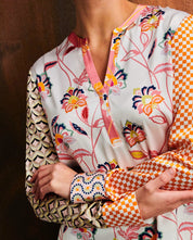 Shop Silk Blouse in Bubblegum Multi - Herzen's Angelegenheit