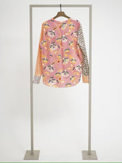 Shop Silk Blouse in Bubblegum Multi - Herzen's Angelegenheit