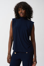 Shop Silky Knit Boxy Sleeveless Top Style 251022 | Midnight - JOSEPH RIBKOFF