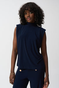 Shop Silky Knit Boxy Sleeveless Top Style 251022 | Midnight - JOSEPH RIBKOFF