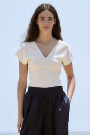 Shop Sita Murt V-Neck Ribbed Sweater Top - Sita Murt