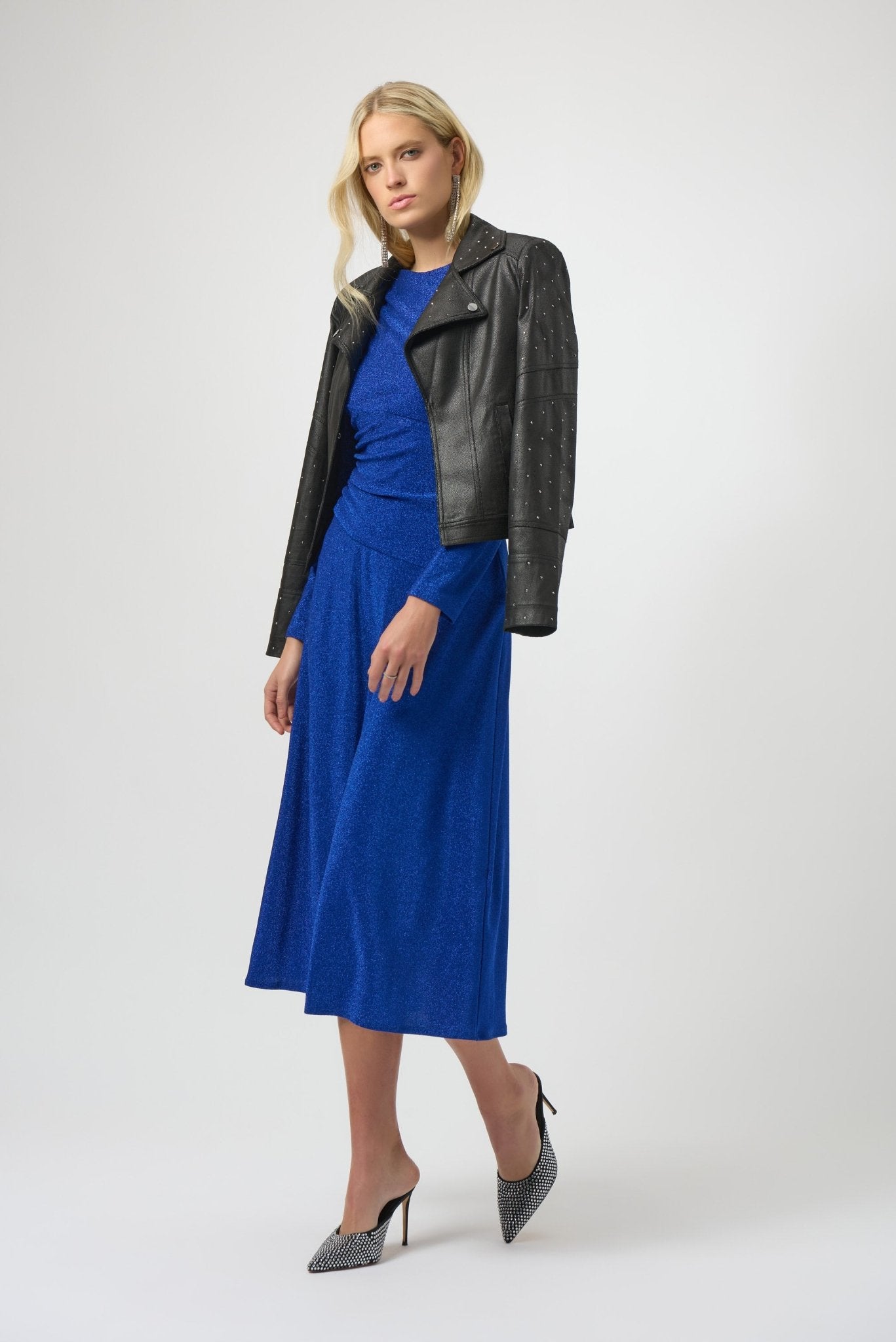 Shop Sparkle Knit Fit & Flare Dress - Joseph Ribkoff