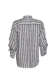 Shop Spot The Stripe Linen Shirt | Navy Sage - Madly Sweetly