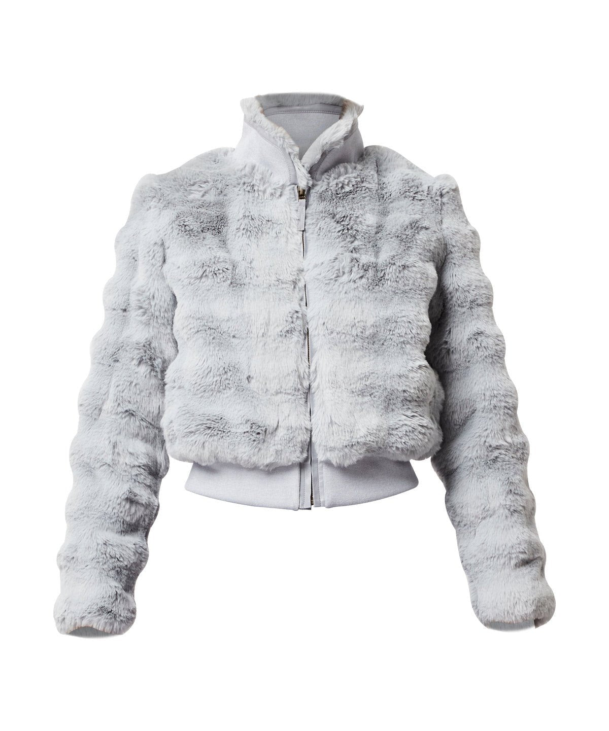 Shop Stella Faux Fur Bomber Jacket │ Ice Blue - ONCEWAS