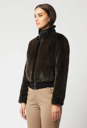 Shop Stella Faux Fur Bomber Jacket │ Sable - ONCEWAS