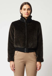 Shop Stella Faux Fur Bomber Jacket │ Sable - ONCEWAS