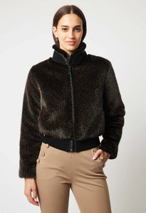 Shop Stella Faux Fur Bomber Jacket │ Sable - ONCEWAS