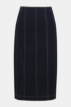 Shop Stretch Denim Panelled Pencil Skirt - Joseph Ribkoff