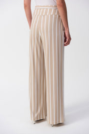 Shop Striped Silky Knit Wide - Leg Pants - Joseph Ribkoff