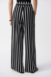 Shop Striped Silky Knit Wide - Leg Pants - Joseph Ribkoff