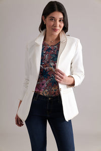 Shop Suits Hue Denim Blazer | Winter White - Foil