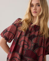 Summum Woman Balloon Sleeve Top - All Over Print