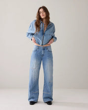 Shop Summum Woman Blue Daze Deconstructed Denim - Summum Woman