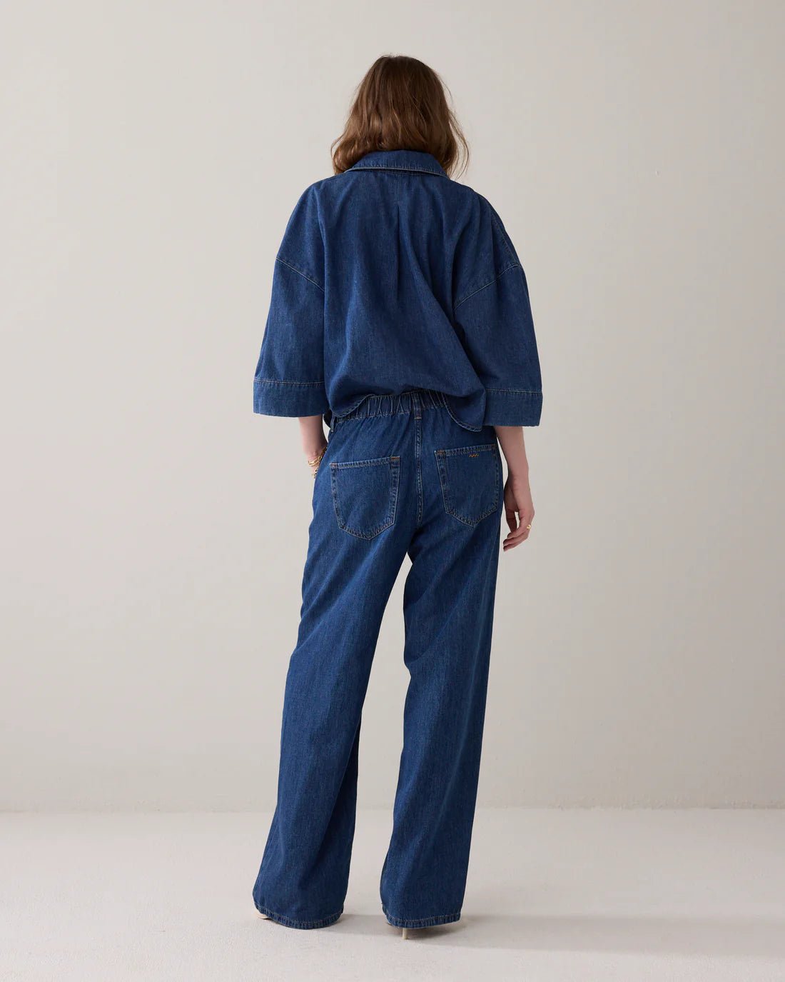 Shop Summum Woman Denim Kimono Blouse - Summum Woman