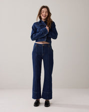 Shop Summum Woman Flared Jeans in Rinse Denim - Summum Woman
