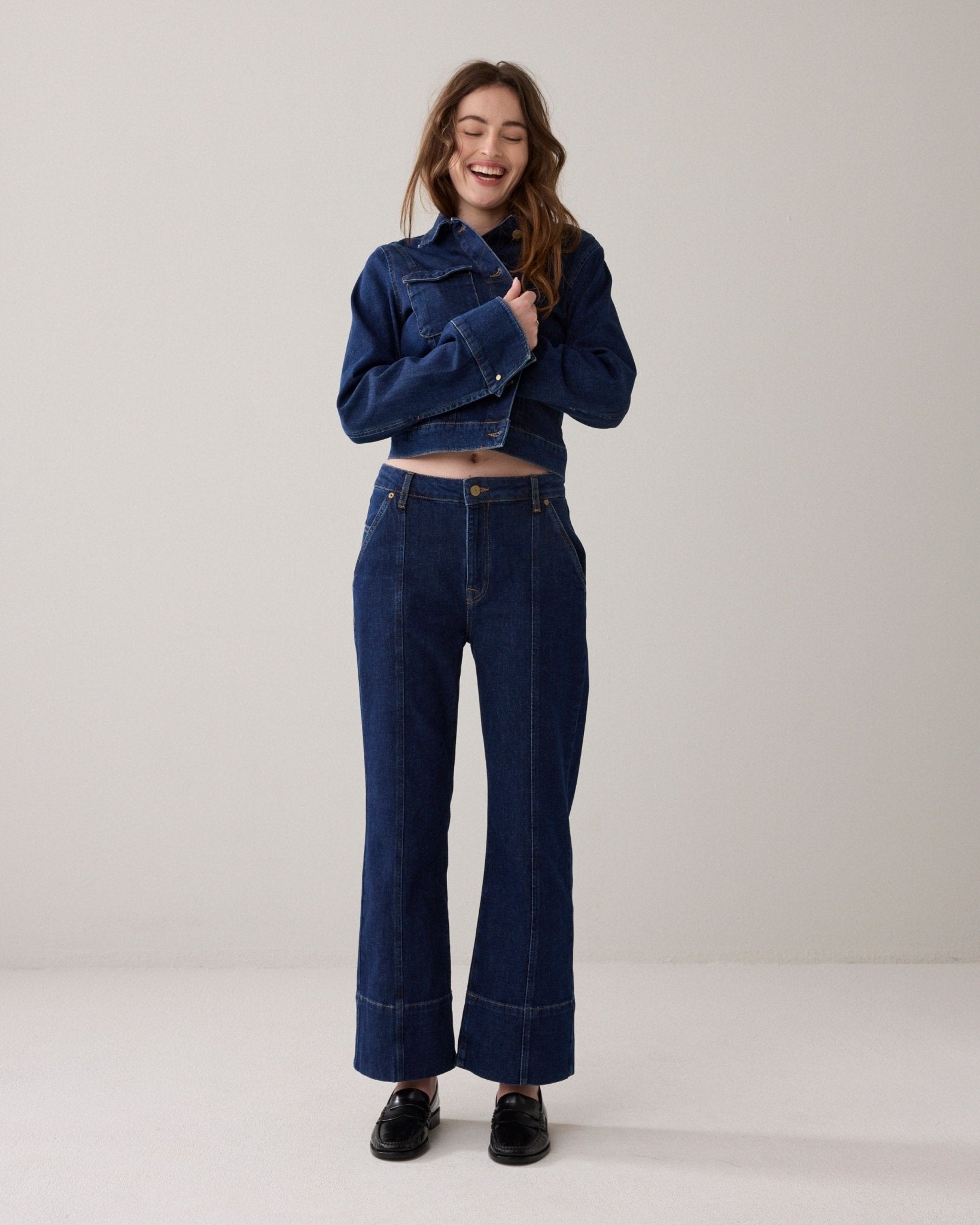 Shop Summum Woman Flared Jeans in Rinse Denim - Summum Woman