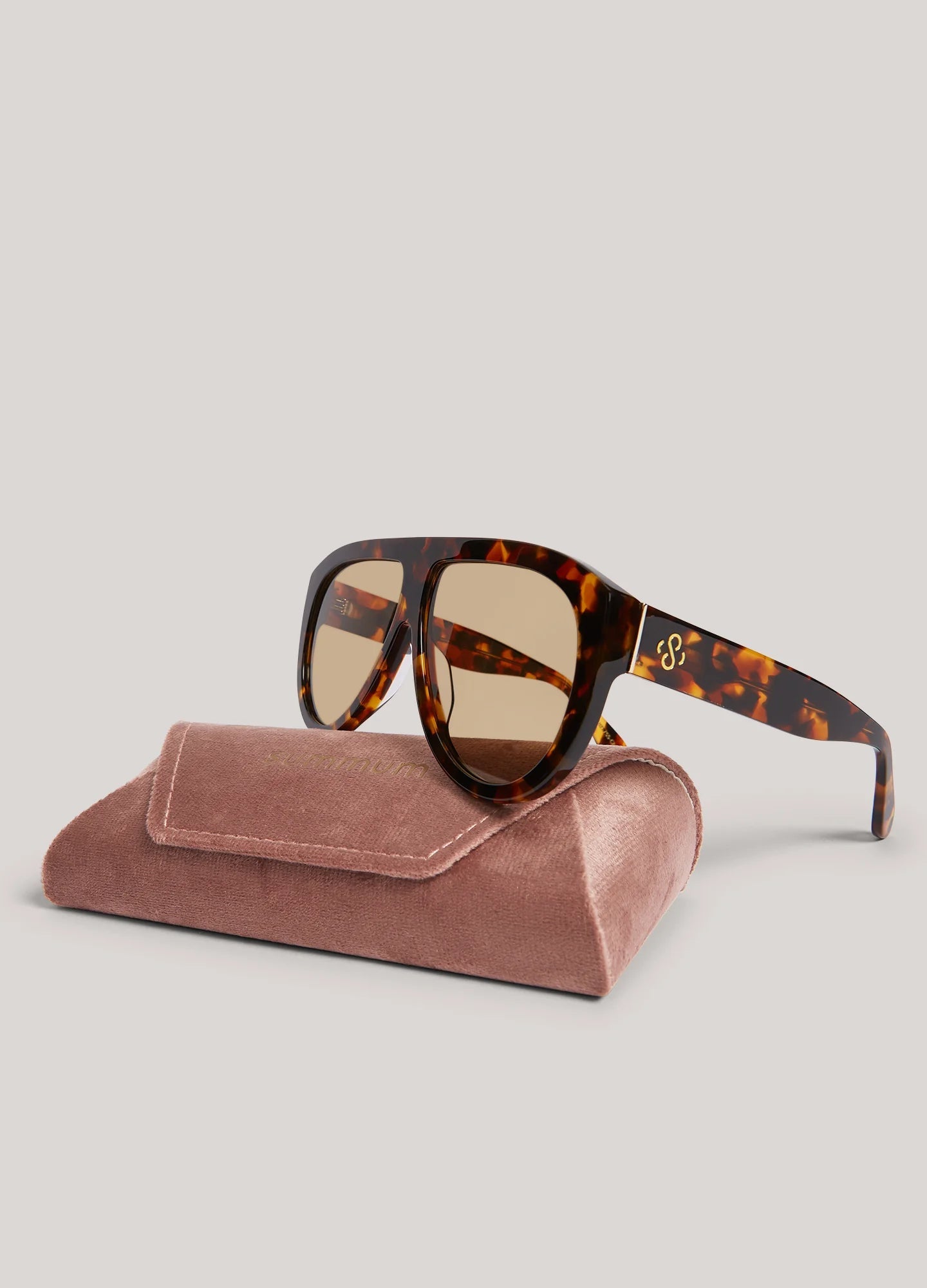 Shop Summum Woman Lou Sunglasses Tortoise Brown - Summum Woman