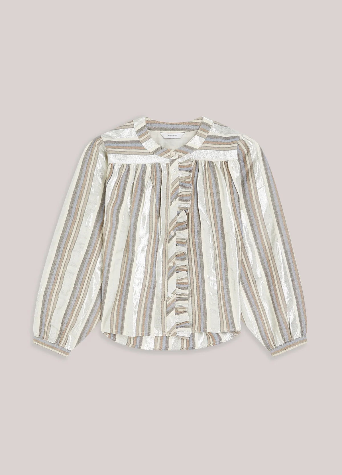 Shop Summum Woman Lurex Striped Blouse - Summum Woman