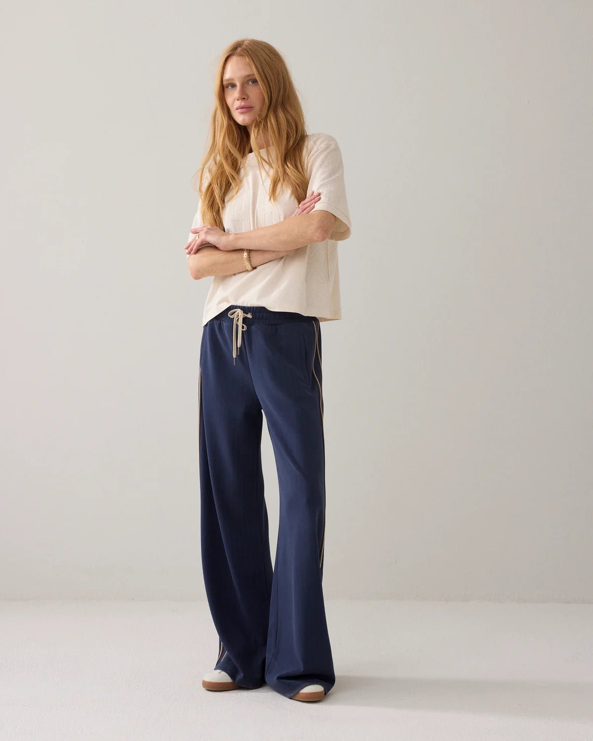 Shop Summum Woman Pinstripe Ttrousers - Summum Woman