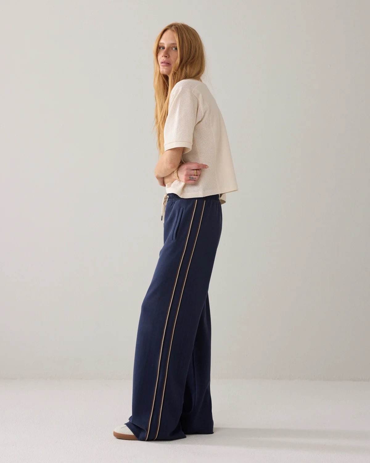 Shop Summum Woman Pinstripe Ttrousers - Summum Woman