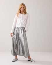 Shop Summum Woman Silver Skirt - Summum Woman