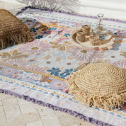 Shop Sunni Scenes Lavender Cotton Woven Picnic Travel Rug | XL Reversible - Sunni Scenes