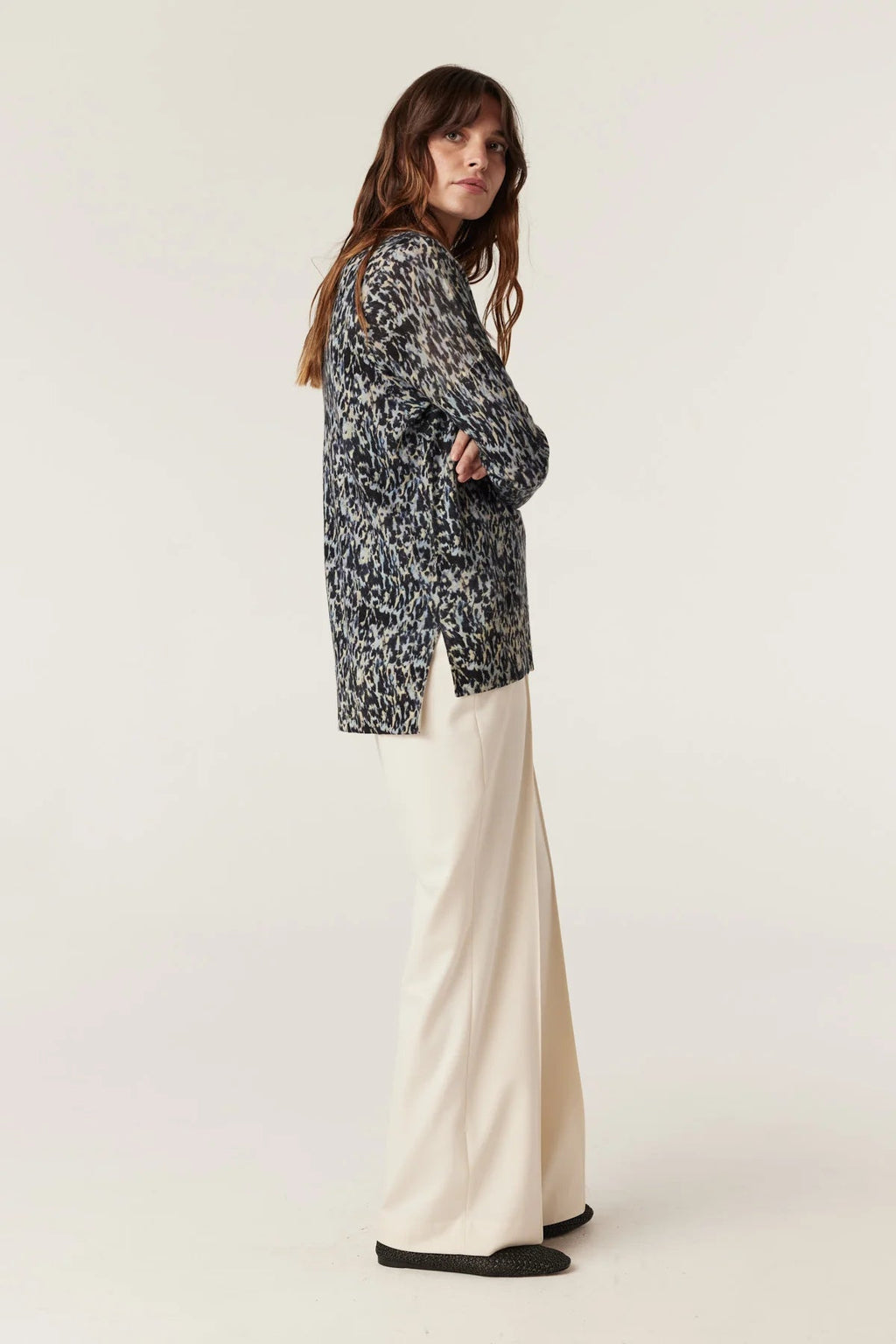 Shop Superfine Merino Print Jumper - Animal - Cable Melbourne