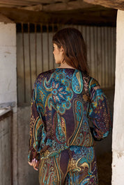 Shop Suri Silk Blouse in Lutetia Print - Lauren Vidal Paris