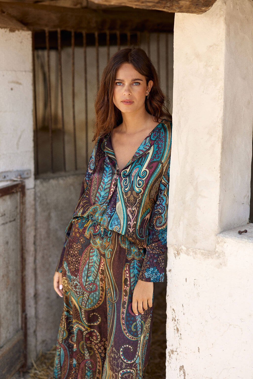 Shop Suri Silk Blouse in Lutetia Print - Lauren Vidal Paris