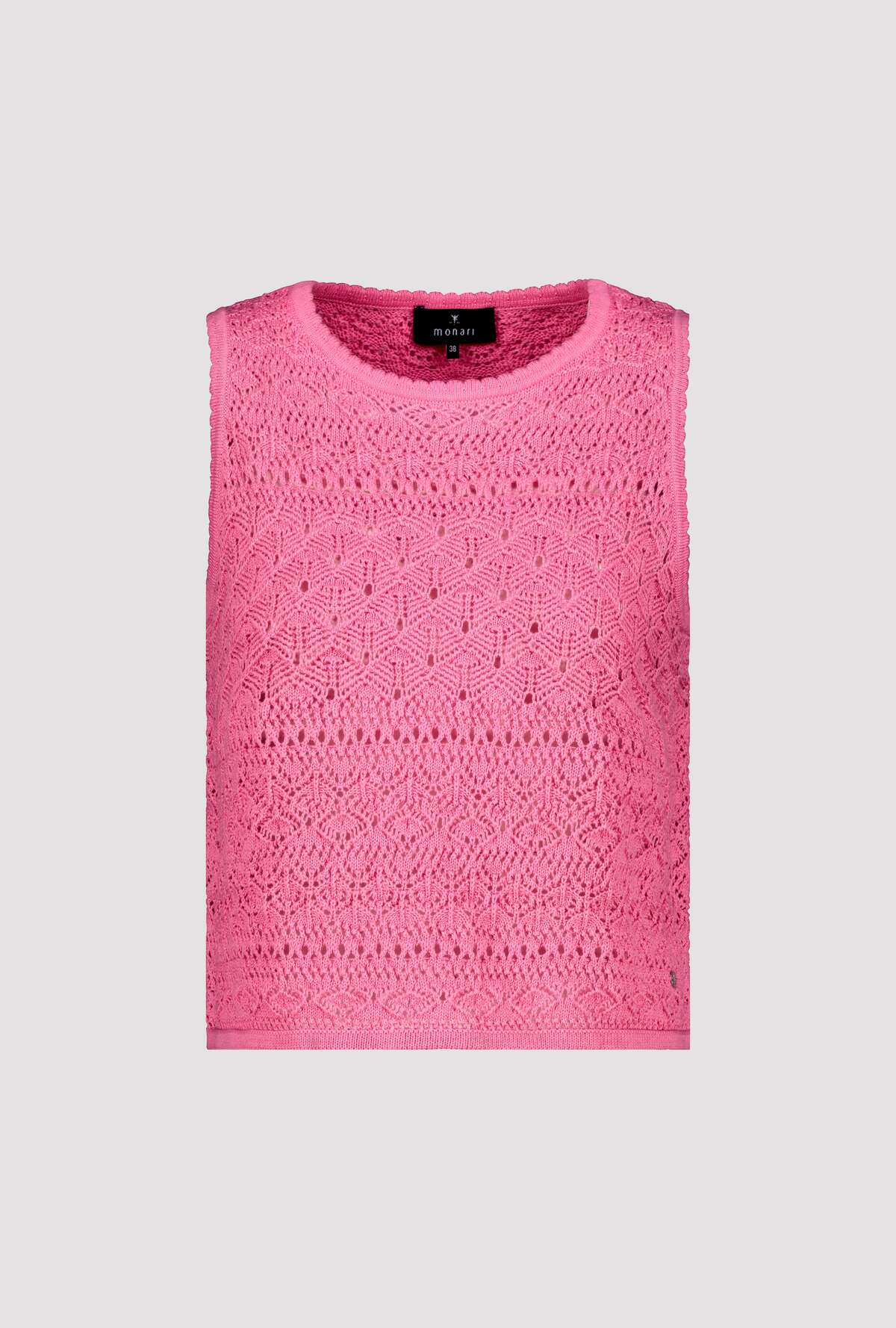 Shop Sweater Knit Ajour Cotton Top | Berry Sorbet - Monari