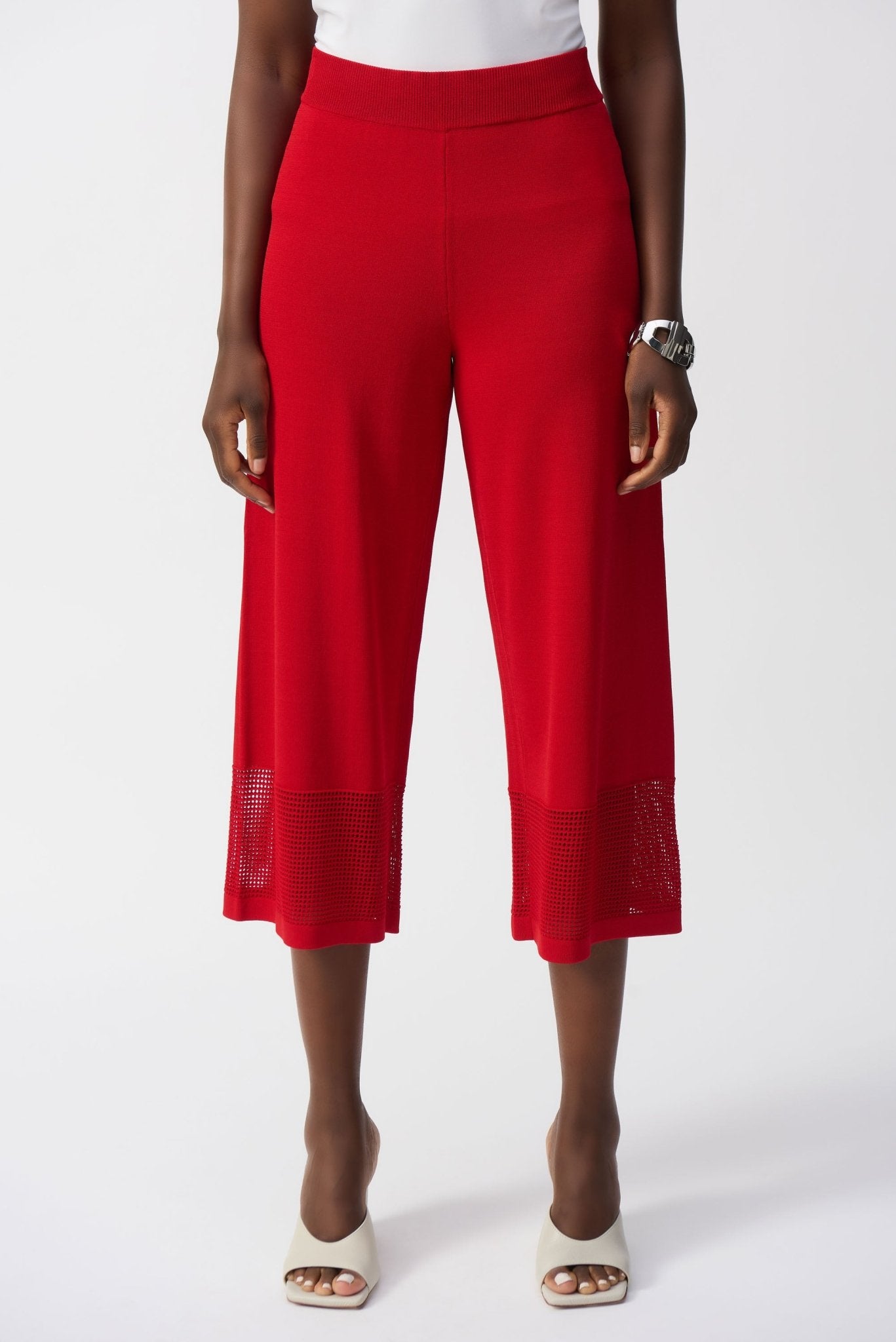 Shop Sweater Knit Culotte with Pointelle Detail - Joseph Ribkoff