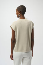 Shop Sweater Knit Sleeveless Pullover with Iron - On Detail - Joseph Ribkoff