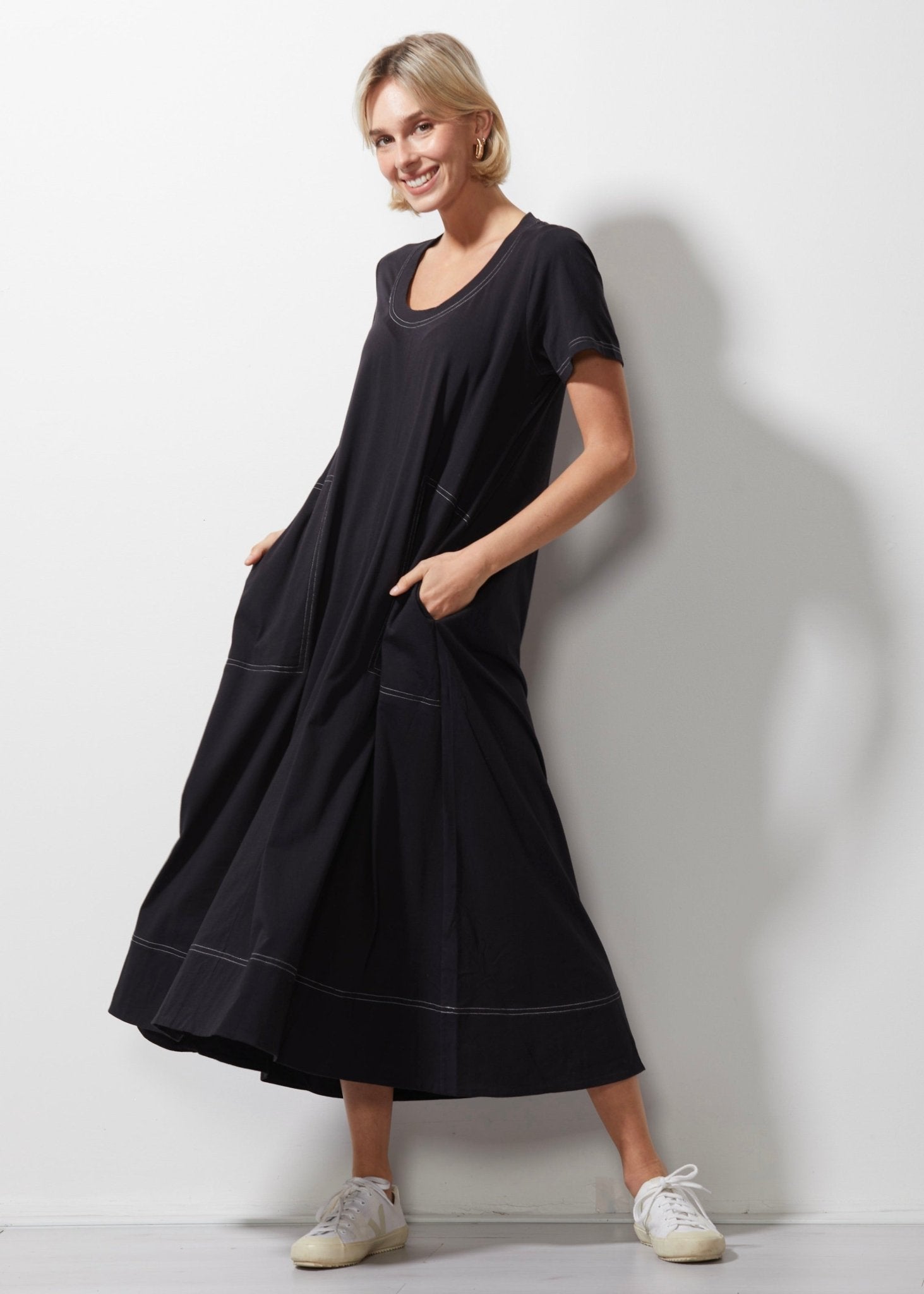 Shop T - Shirt Dress | Black - Zaket & Plover