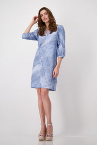 Shop T - Shirt Dress | Indigo Denim Pattern - Monari