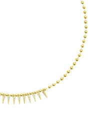 Shop Talis Chains Cubic Zirconia Spike Drop Necklace – Gold - Talis Chains