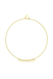 Shop Talis Chains Cubic Zirconia Spike Drop Necklace – Gold - Talis Chains