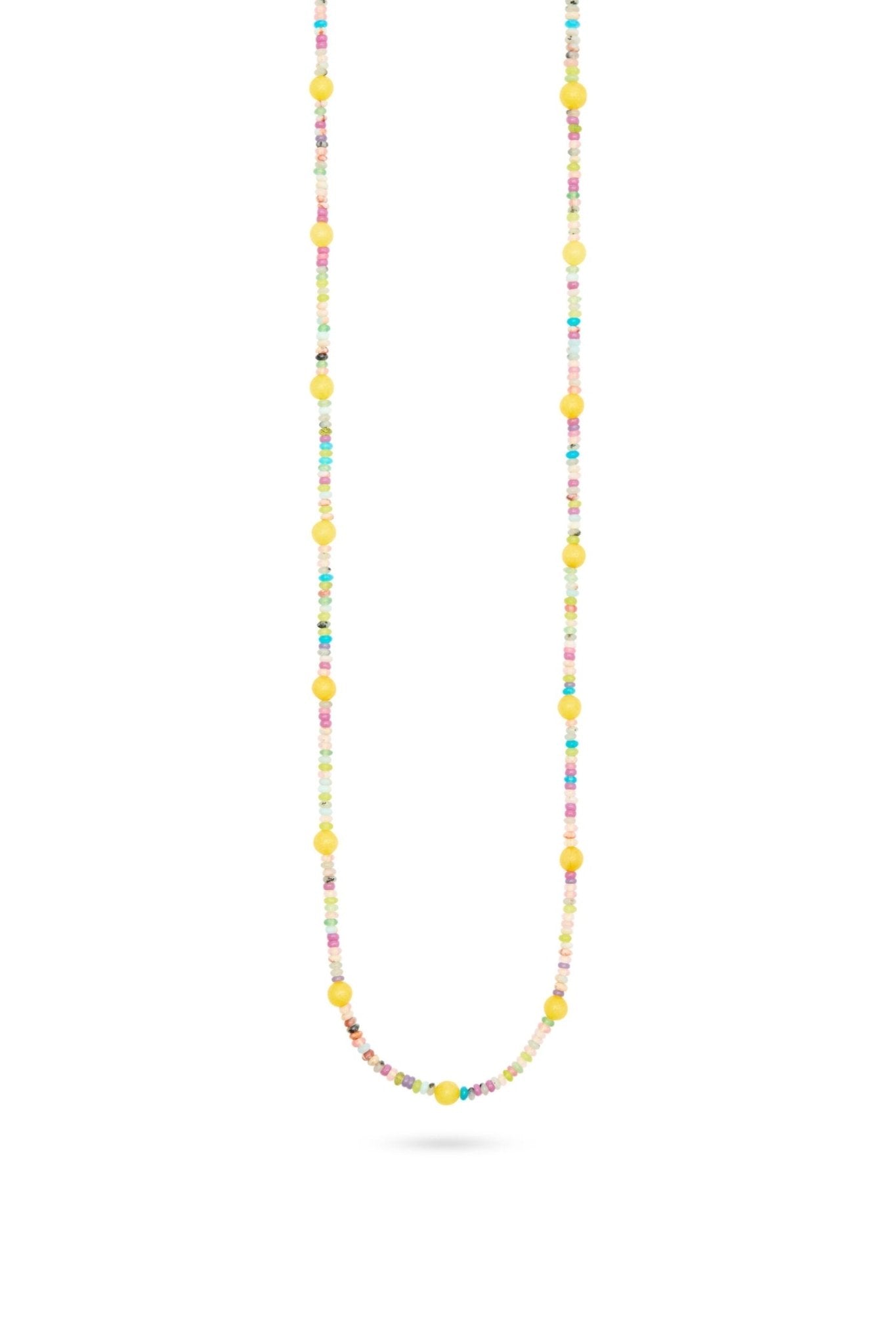 Shop Talis Chains Long Beaded Necklace — Yellow Jade - Talis Chains