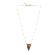 Shop Talis Chains Triangle Pendant Necklace—Tiger Eye - Talis Chains