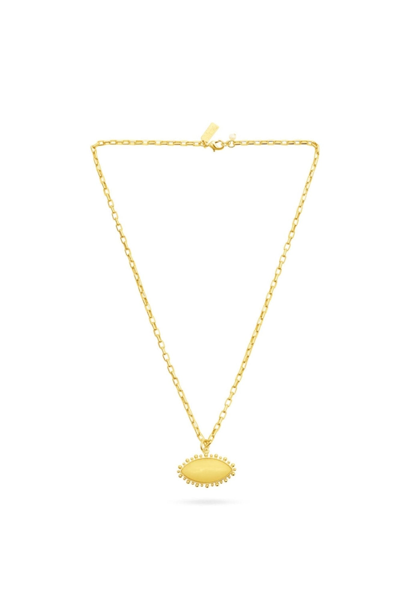 Shop Talis Chains Yellow Jade Eye Pendant Necklace - Talis Chains