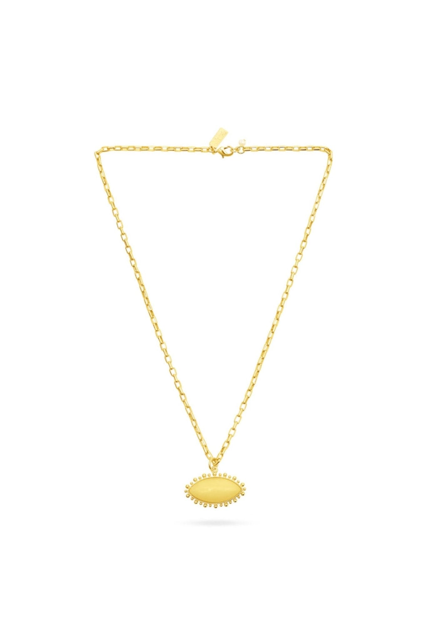 Shop Talis Chains Yellow Jade Eye Pendant Necklace - Talis Chains