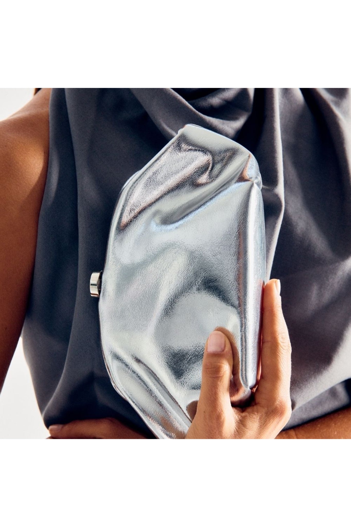 Shop TALLY Metallic Clutch - Olga Berg