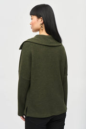 Shop Textured Sweater Knit Boxy Top Style 243176 │ Iguana - Joseph Ribkoff